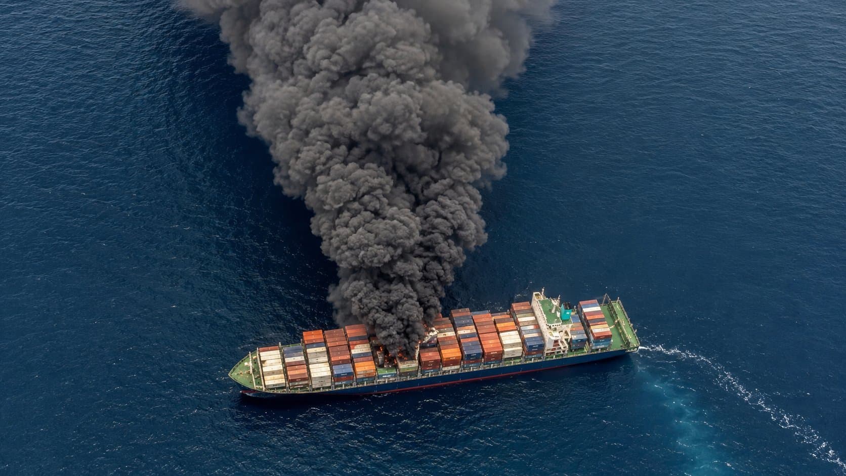 Container ship at sea — illustrating the kinds of risks cargo insurance protects against